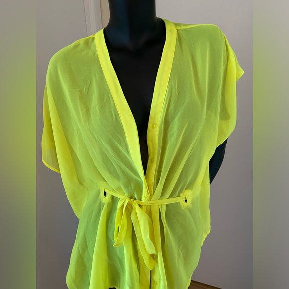 Luminous Yellow Beach Cover-Up - Picture 3 of 5